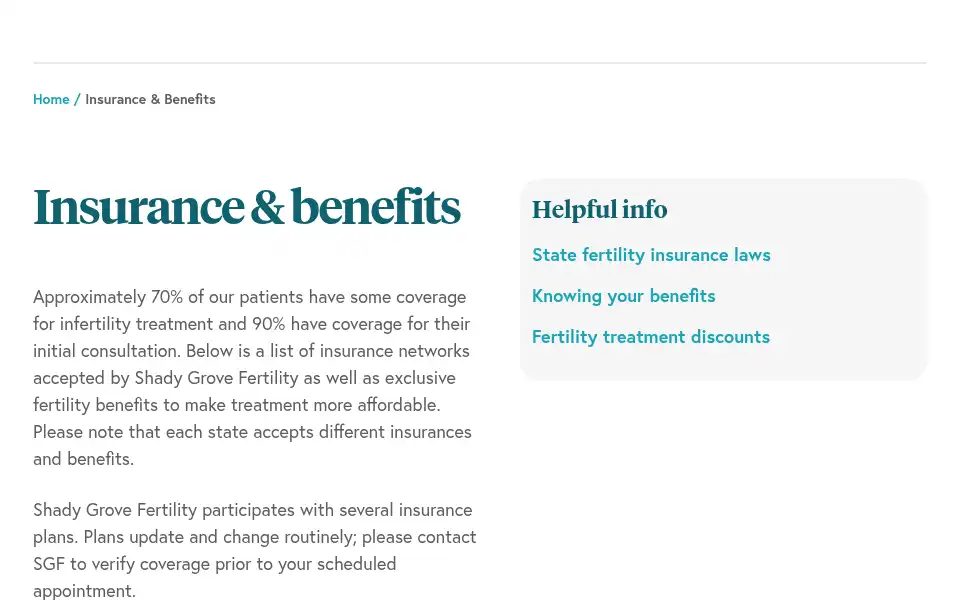 Screenshot of shadygrovefertility.com