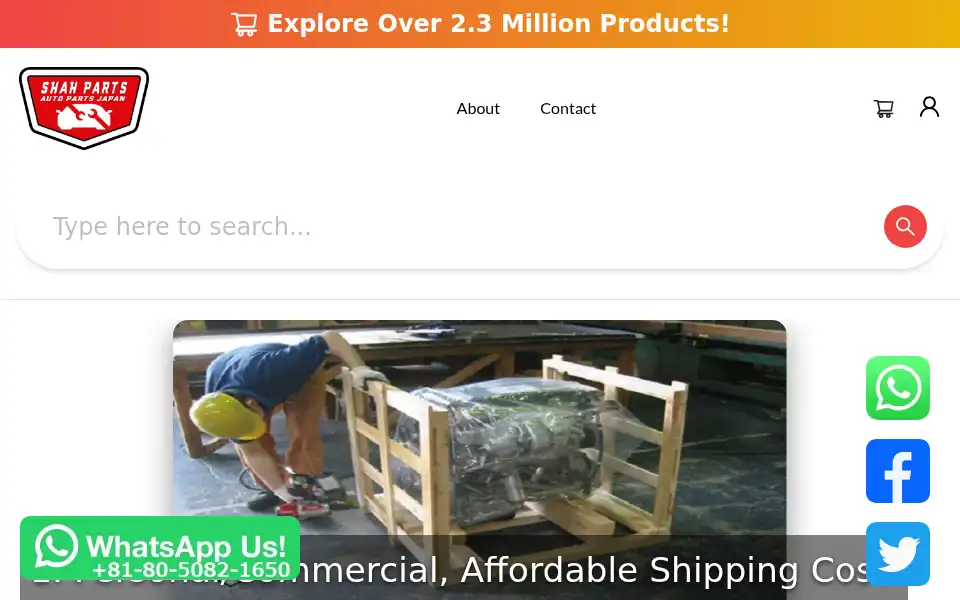 Screenshot of shahparts.com