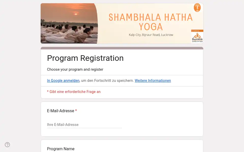 Screenshot of shambhalayoga.in
