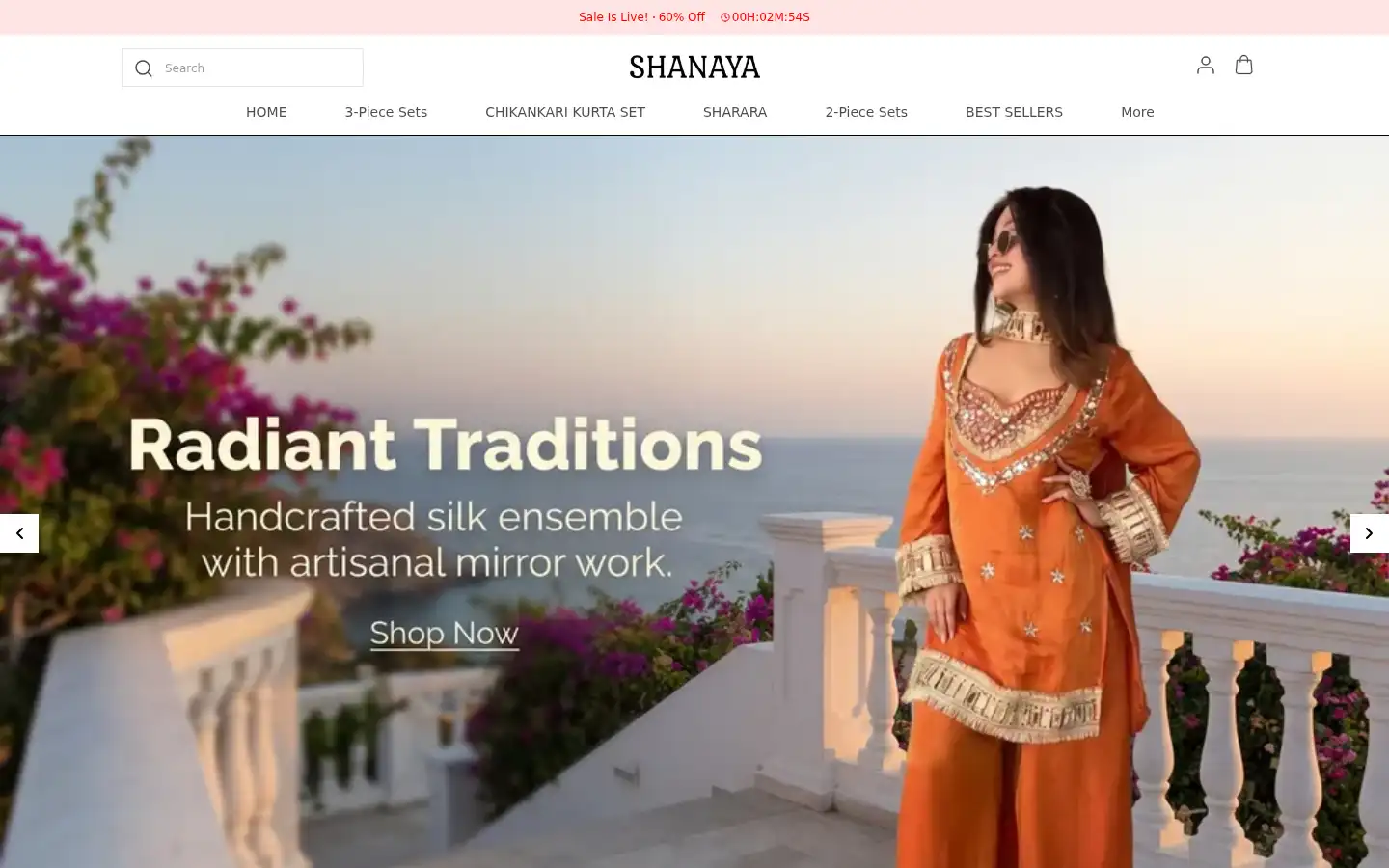 Screenshot of shanaya.in