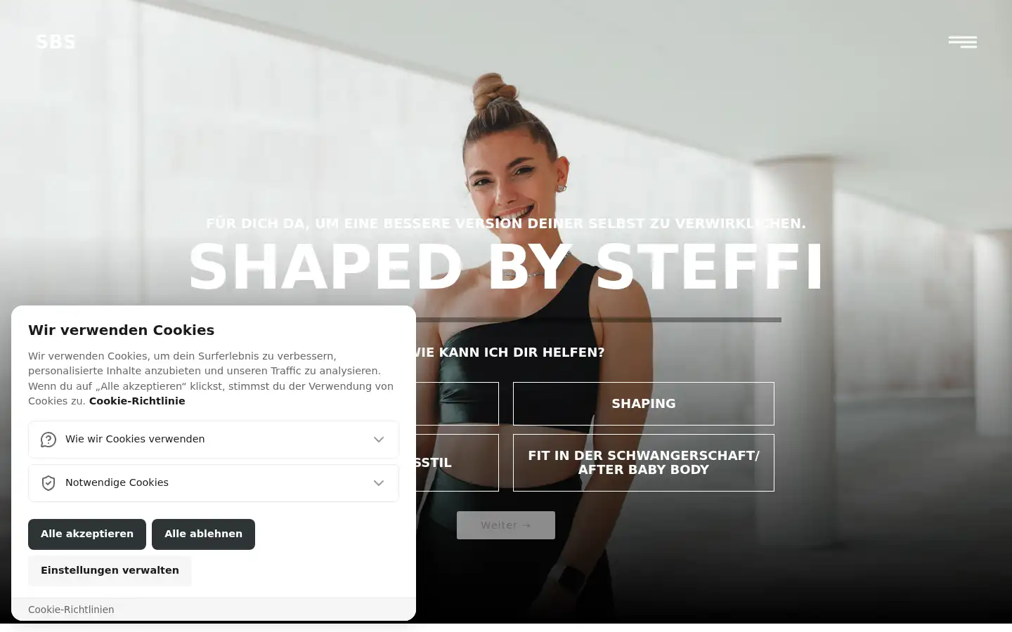 Screenshot of shapedbysteffi.de