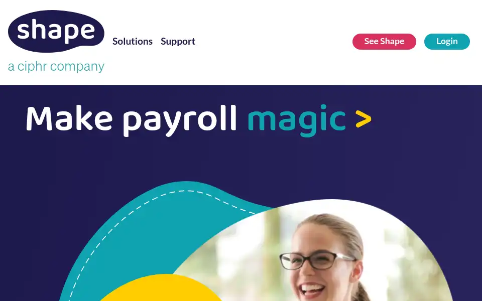 Screenshot of shapepayroll.com