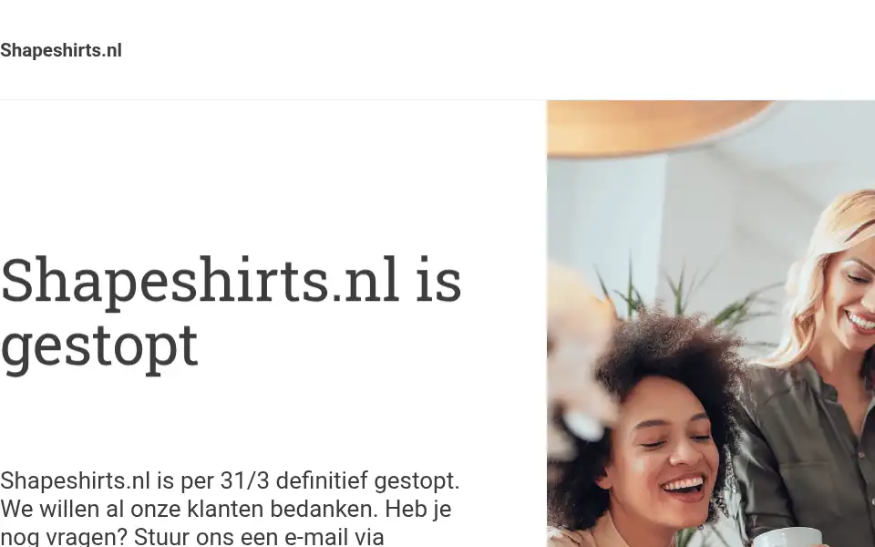 Screenshot of shapeshirts.nl