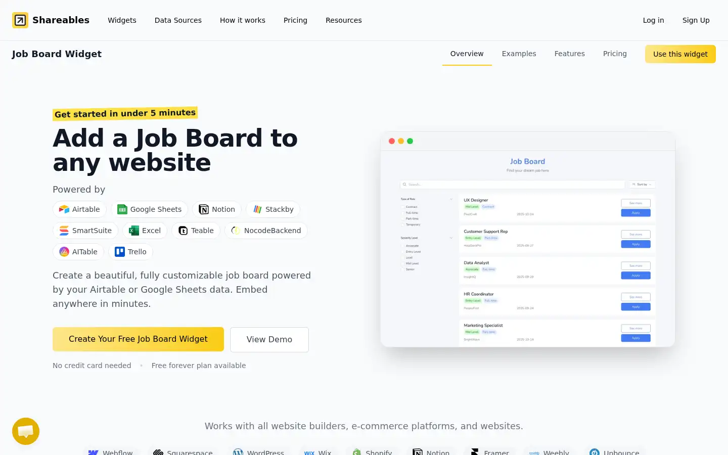 Screenshot of shareables.ai