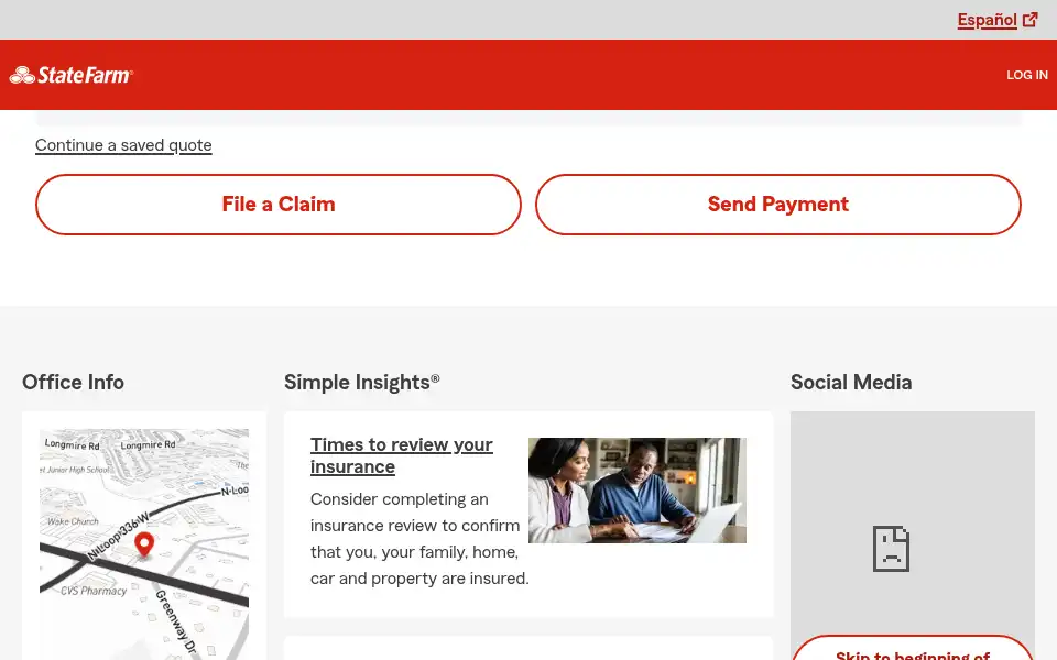 Screenshot of shariedwardsinsurance.com