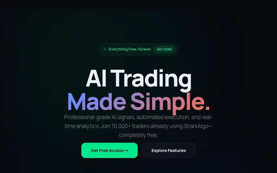 Screenshot of sharkalgo.com