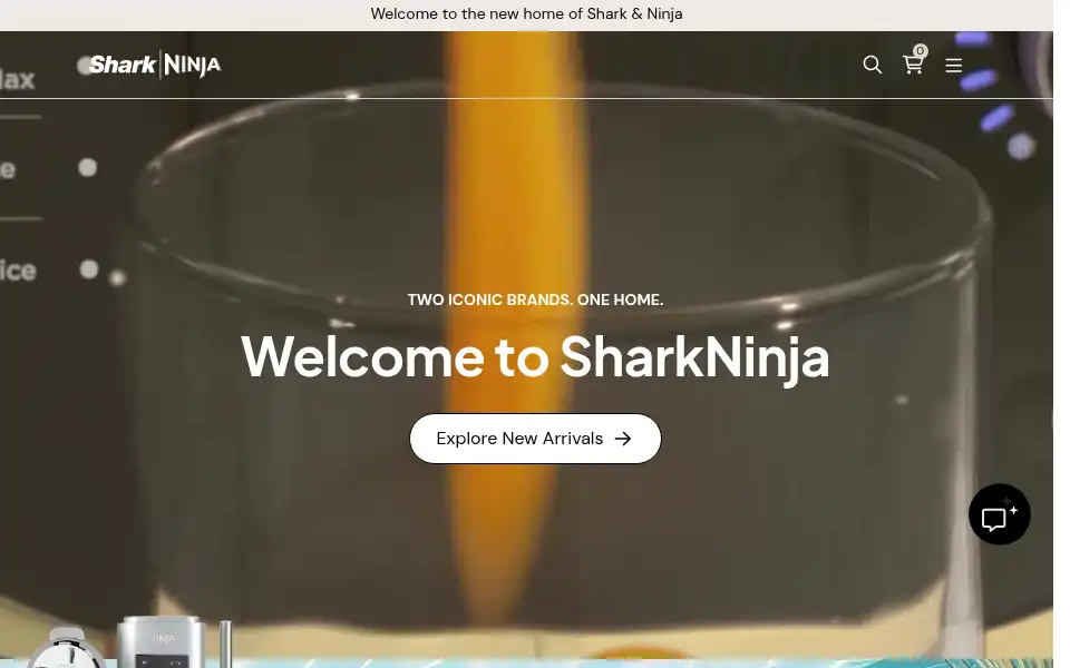 Screenshot of sharkninja.co.uk