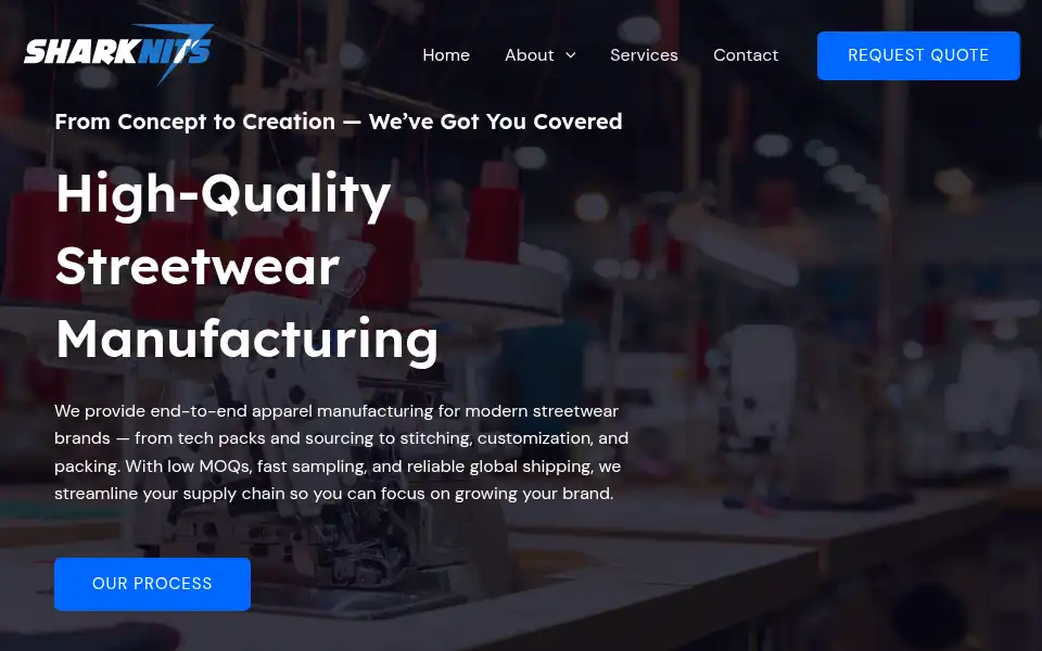 Screenshot of sharknits.com