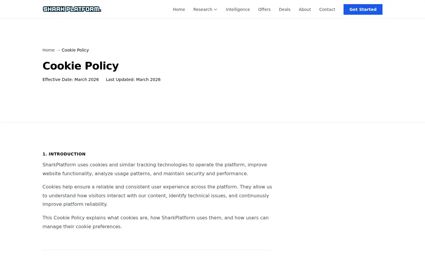 Screenshot of sharkplatform.com