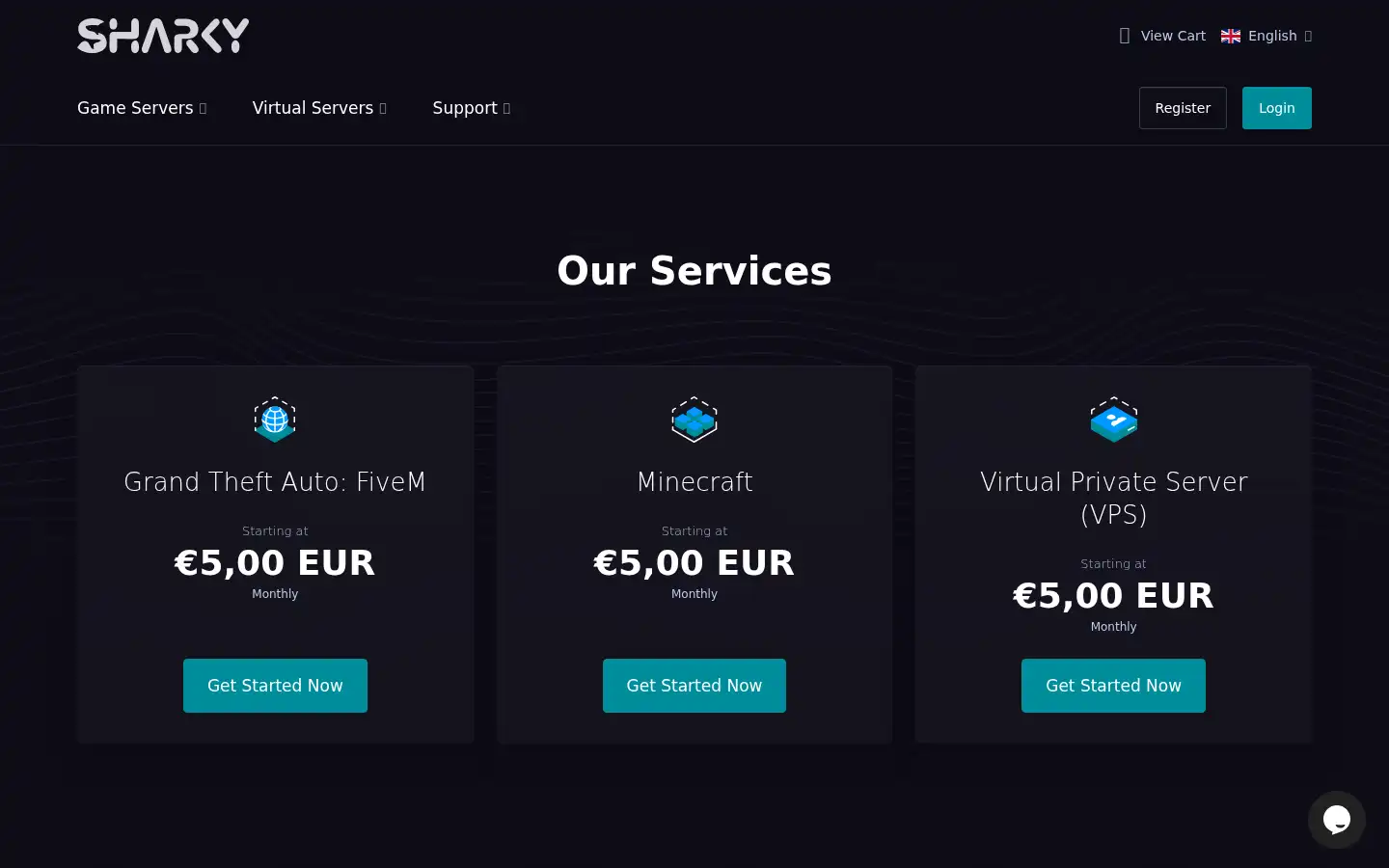 Screenshot of sharky.ro