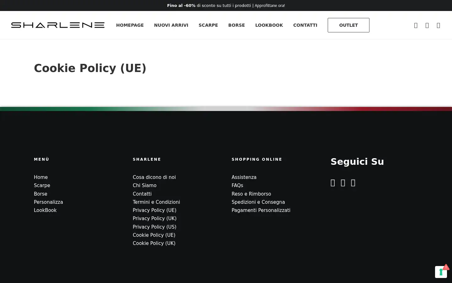 Screenshot of sharlenecalzature.it