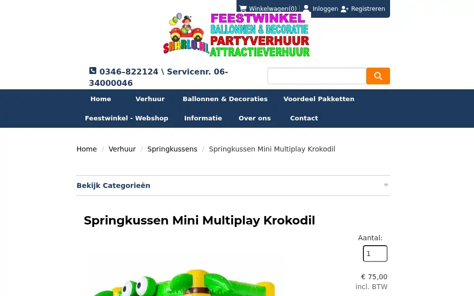 Screenshot of sharlo.nl