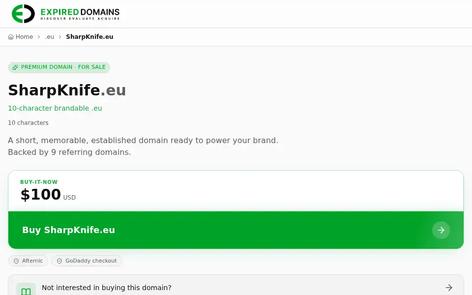 Screenshot of sharpknife.eu