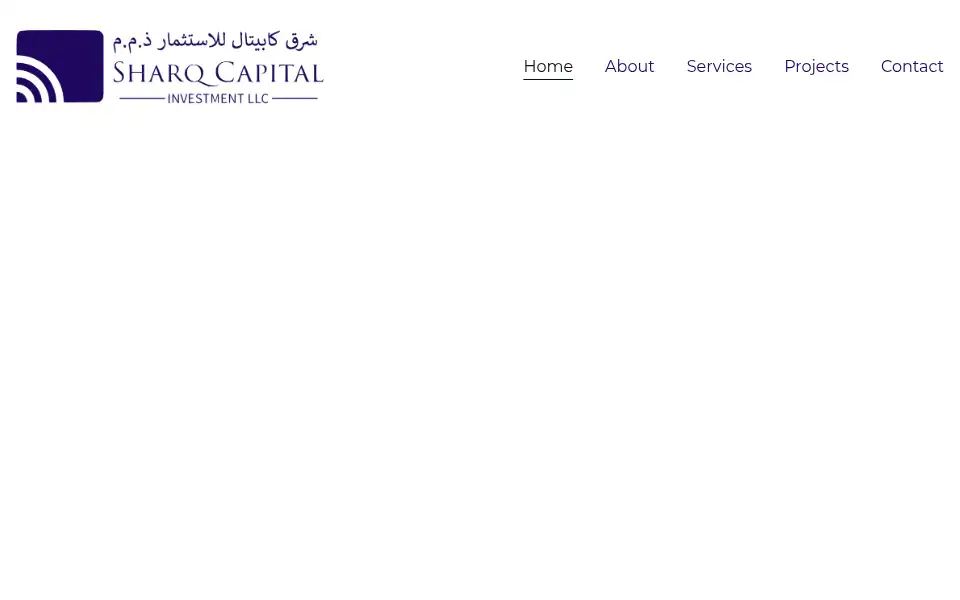 Screenshot of sharqinvestment.com