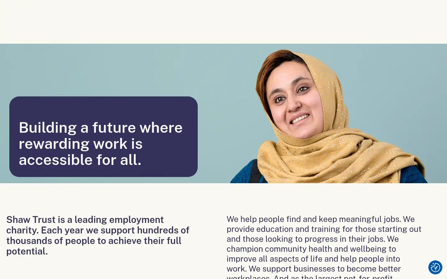 Screenshot of shaw-trust.org.uk