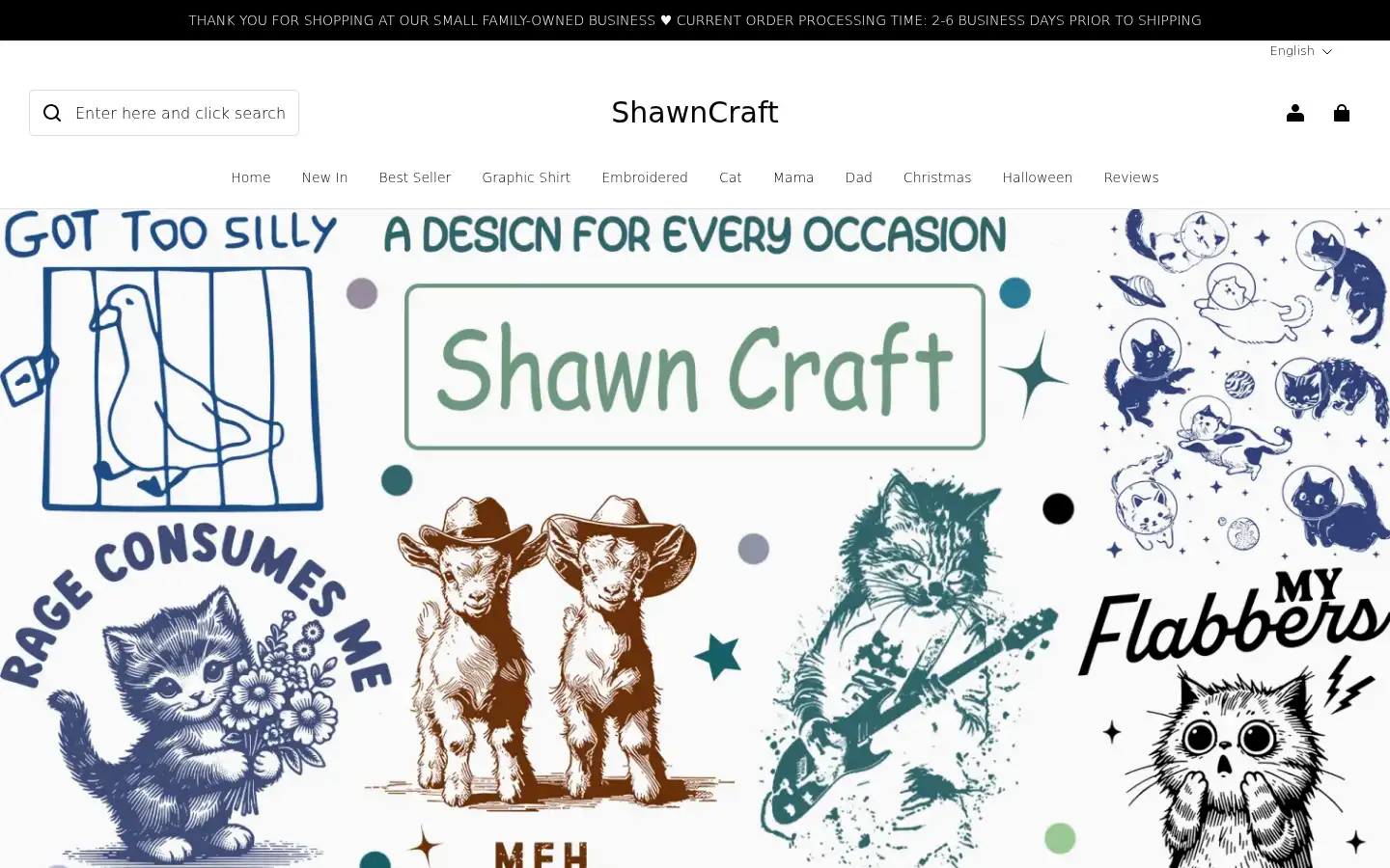 Screenshot of shawncraft.com