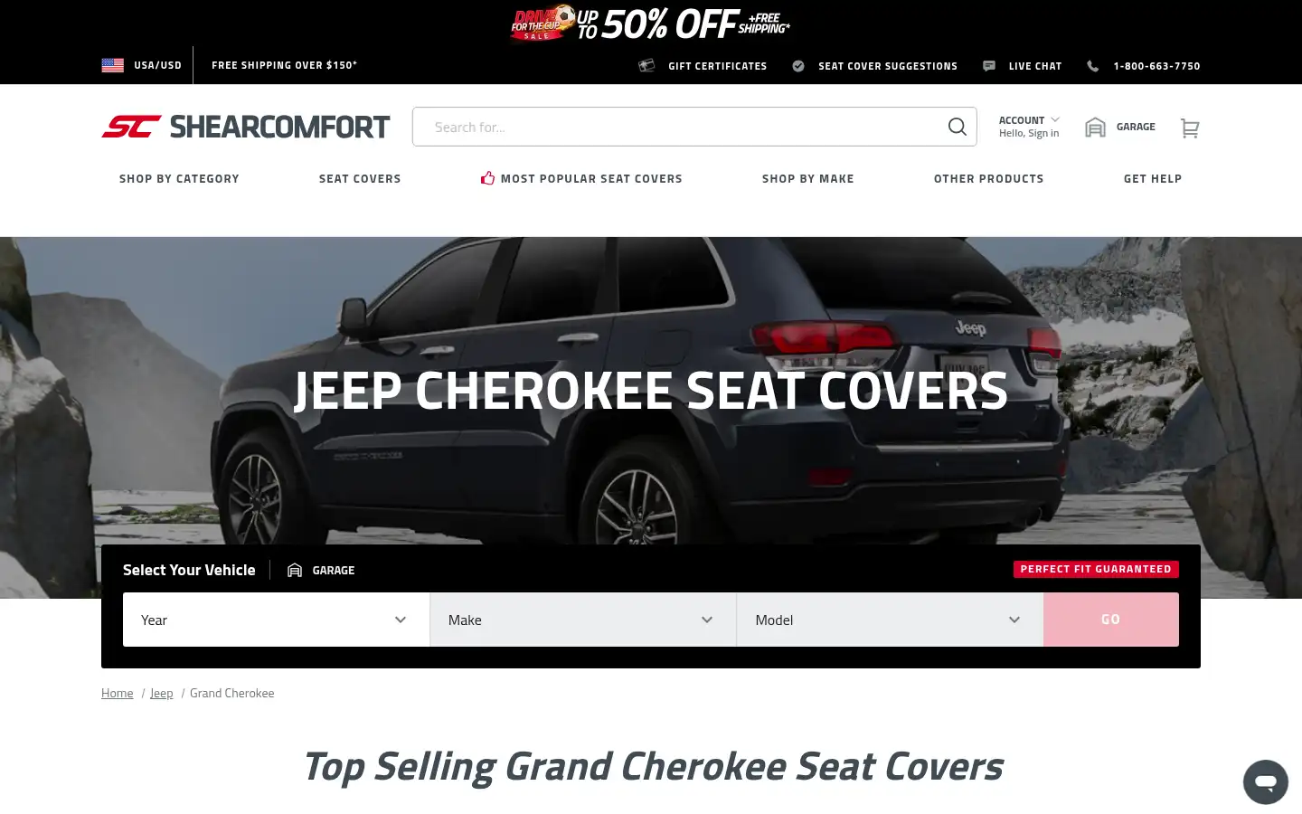 Screenshot of shearcomfort.com
