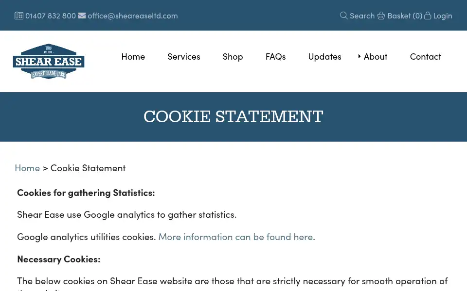 Screenshot of sheareaseltd.com