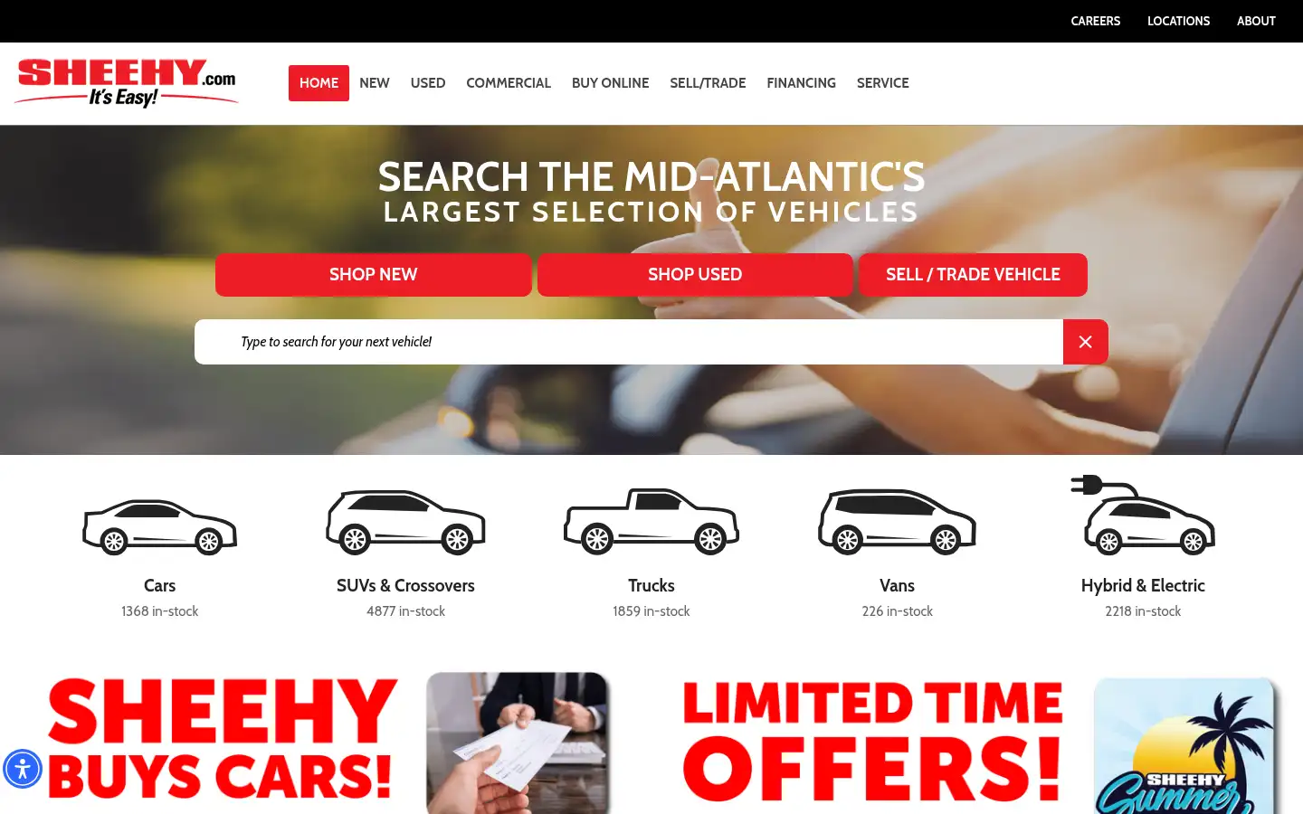Screenshot of sheehy.com