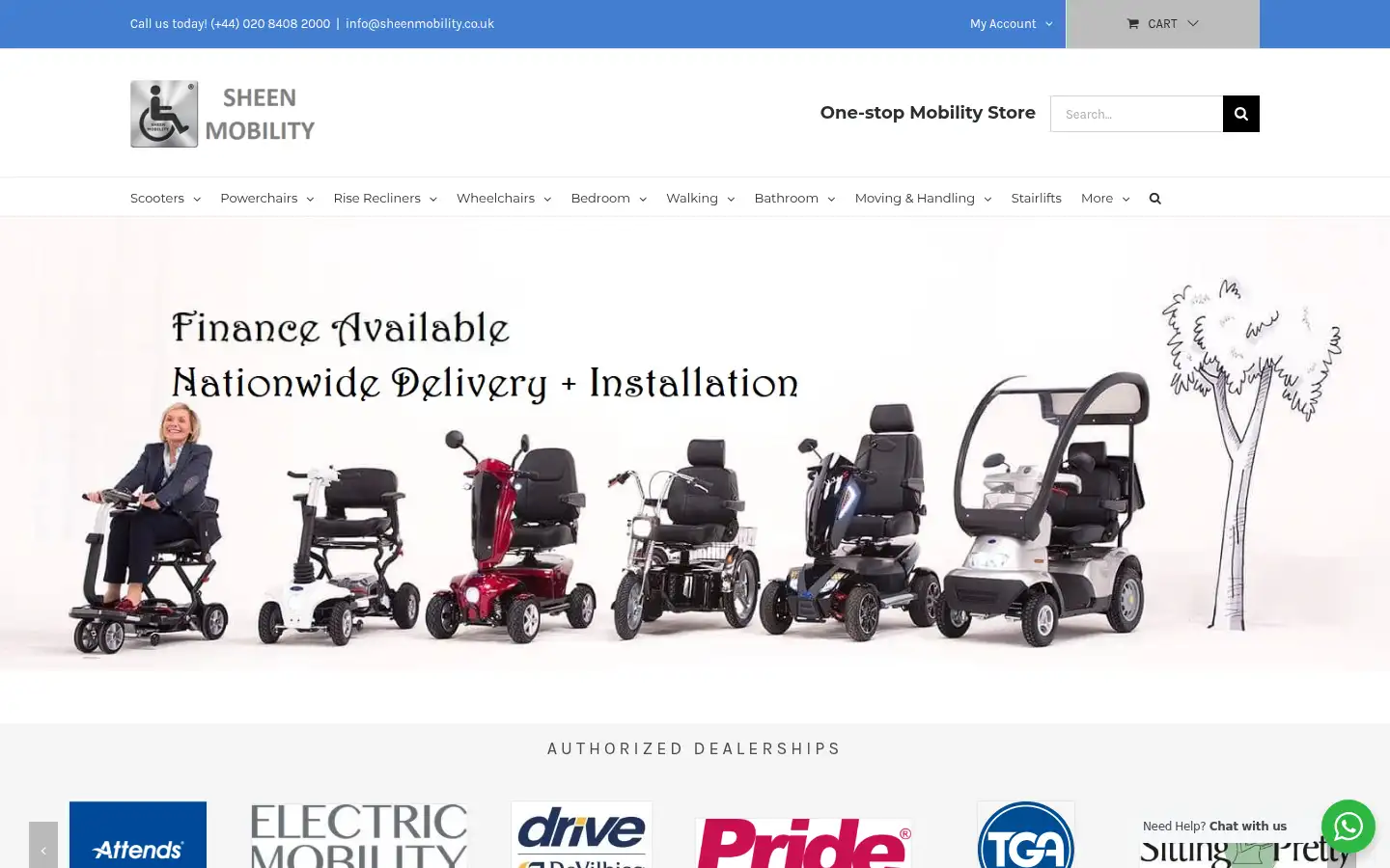 Screenshot of sheenmobility.co.uk