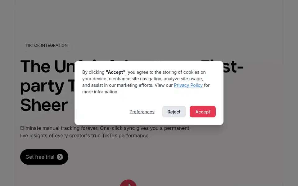 Screenshot of sheer.dk