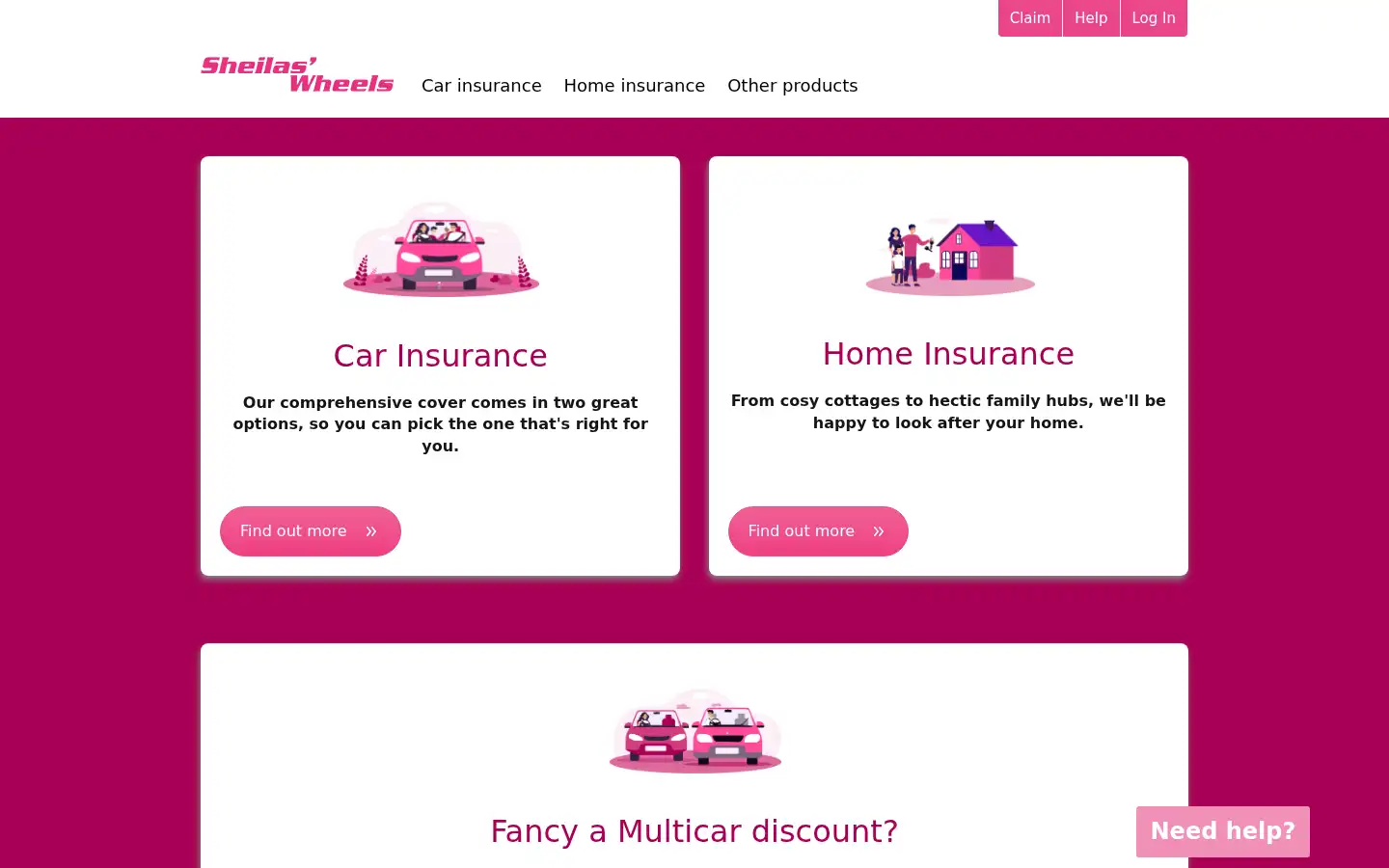 Screenshot of sheilaswheels.com