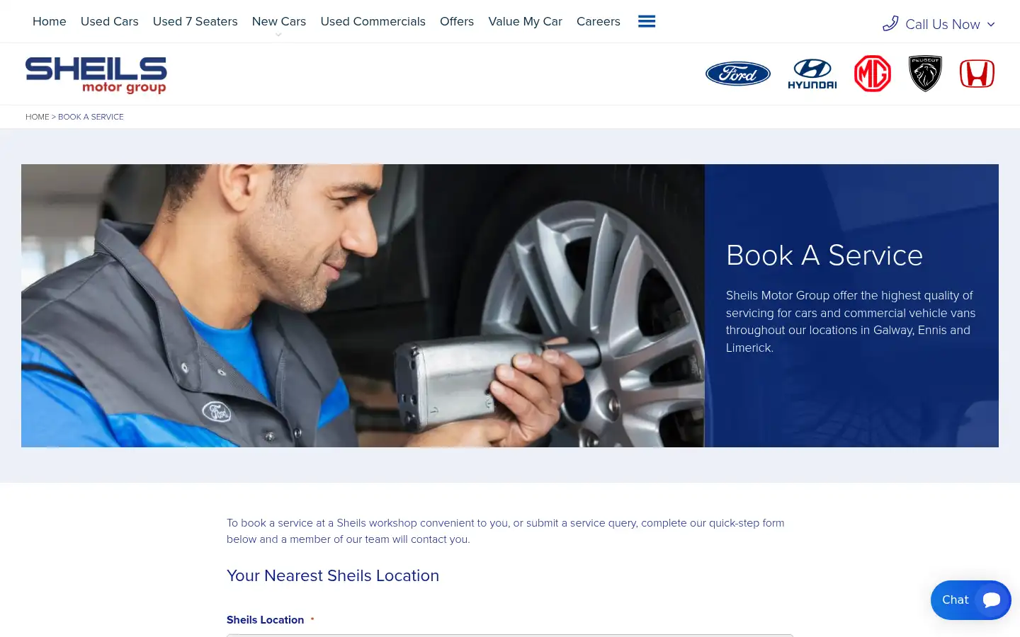 Screenshot of sheils.ie