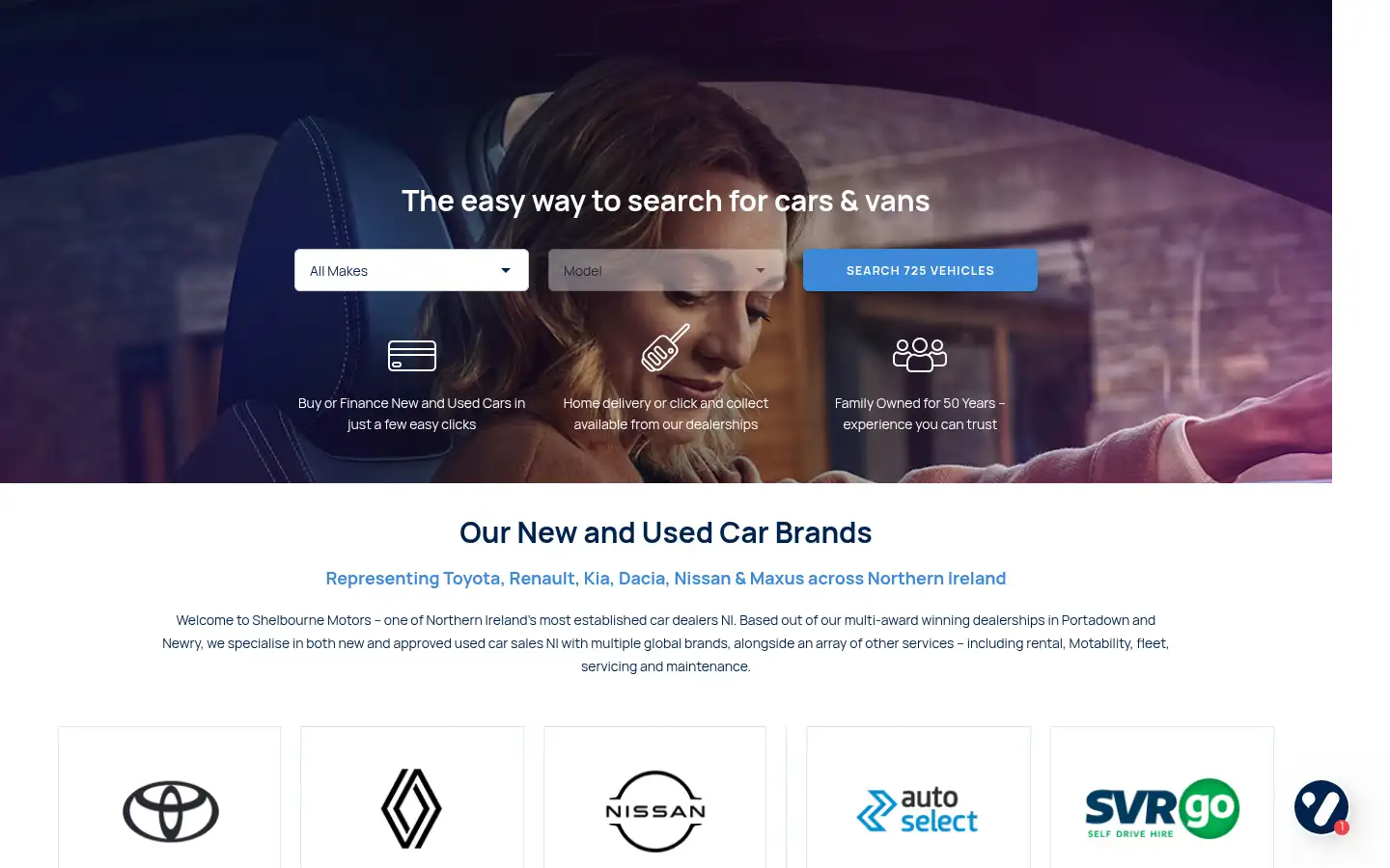 Screenshot of shelbournemotors.com