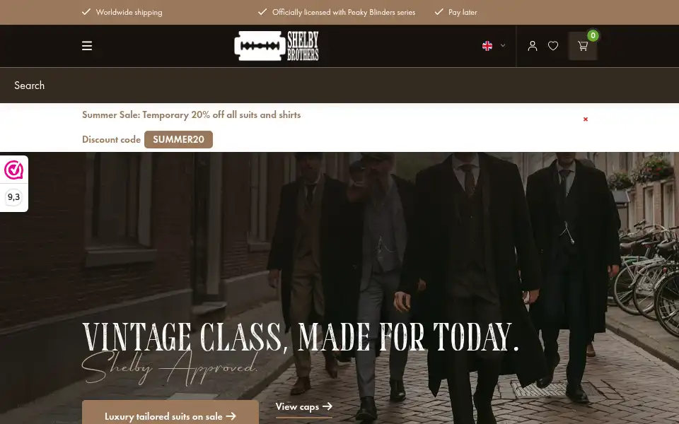 Screenshot of shelbybrothers.com