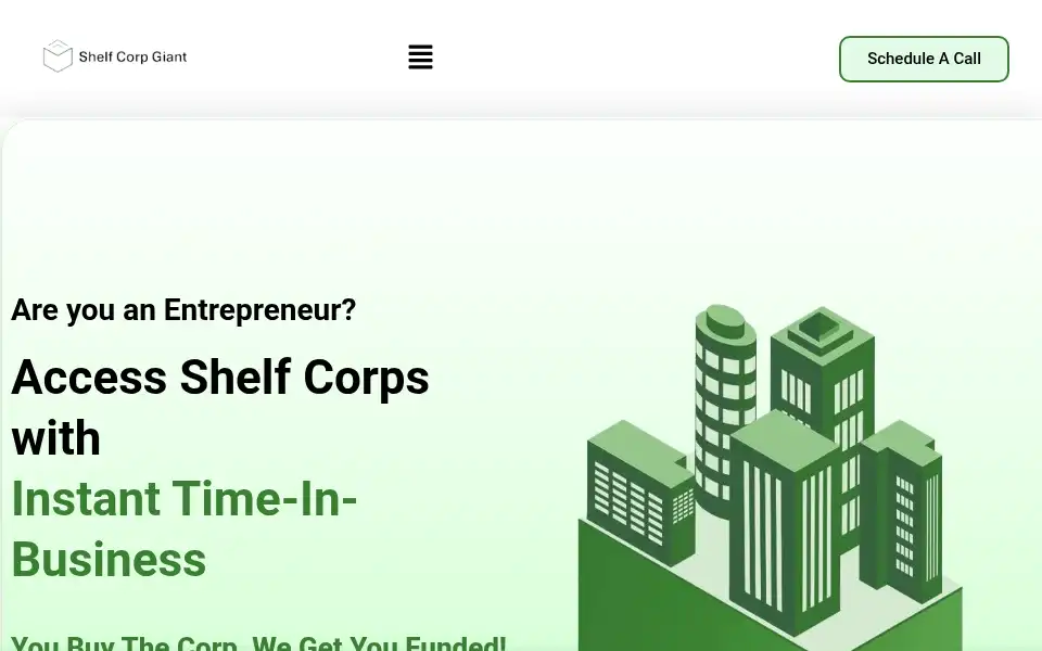 Screenshot of shelfcorpgiant.com