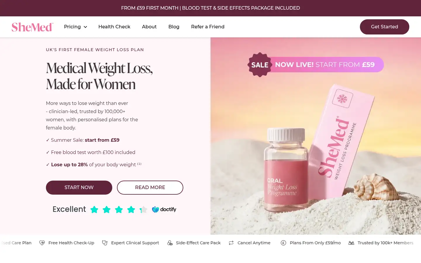 Screenshot of shemed.co.uk