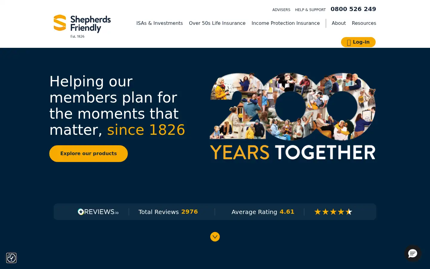 Screenshot of shepherdsfriendly.co.uk