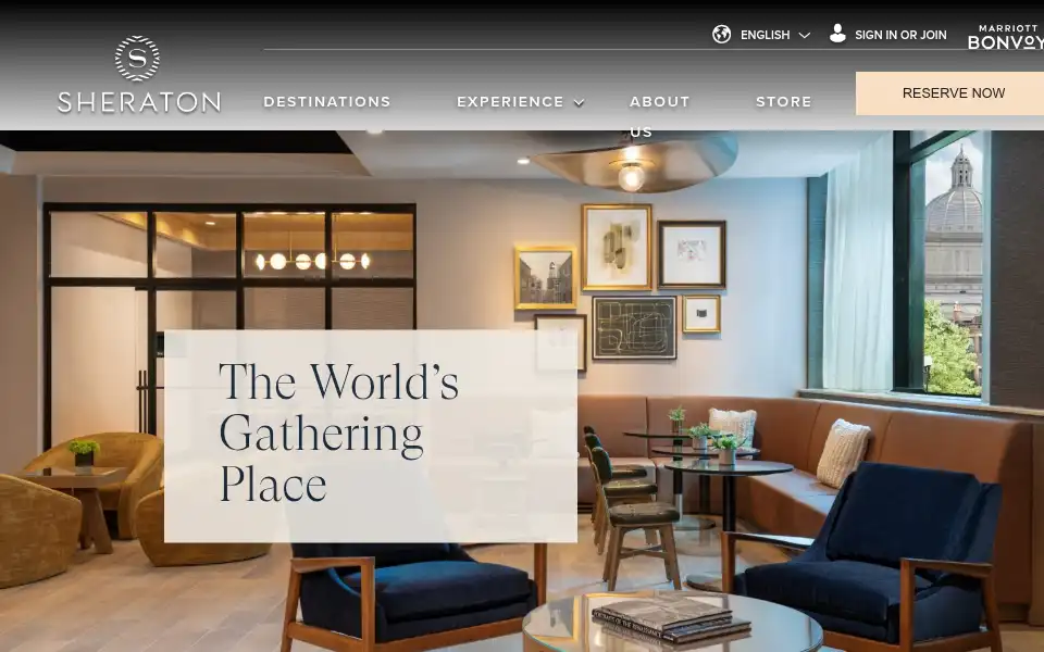 Screenshot of sheraton.com