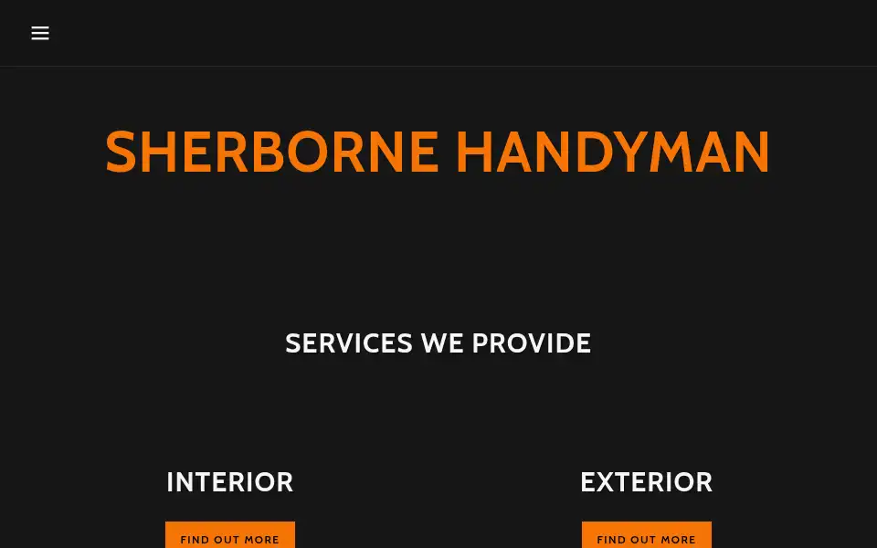 Screenshot of sherbornehandyman.co.uk