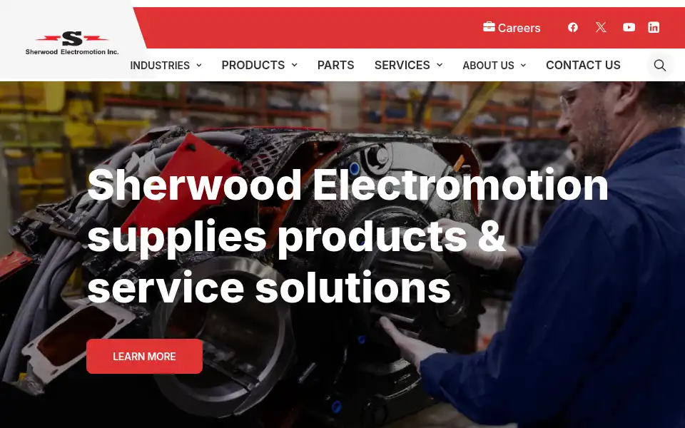 Screenshot of sherwoodelectromotion.com