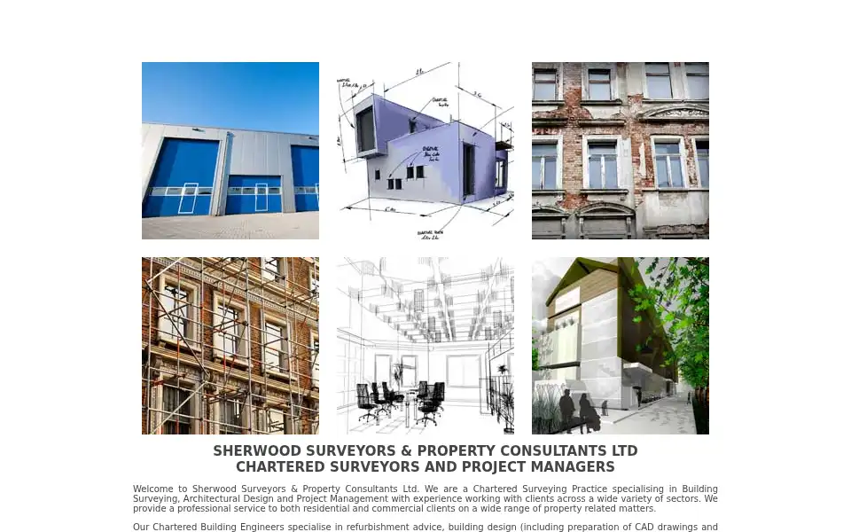 Screenshot of sherwoodsurveyors.com
