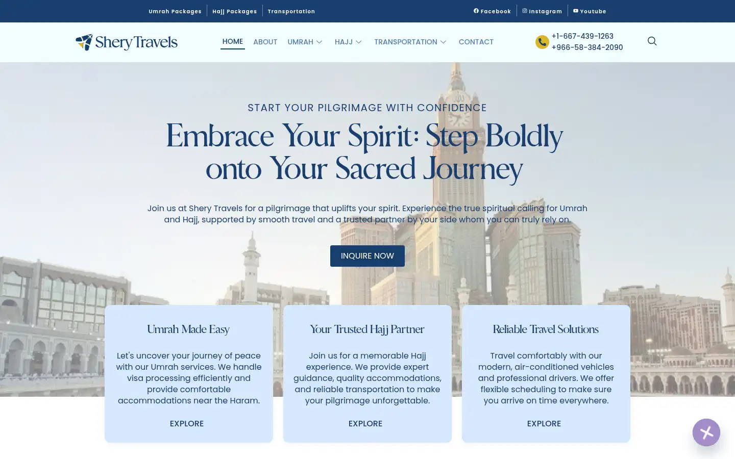 Screenshot of sherytravels.com