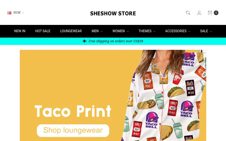 Screenshot of sheshowstore.com