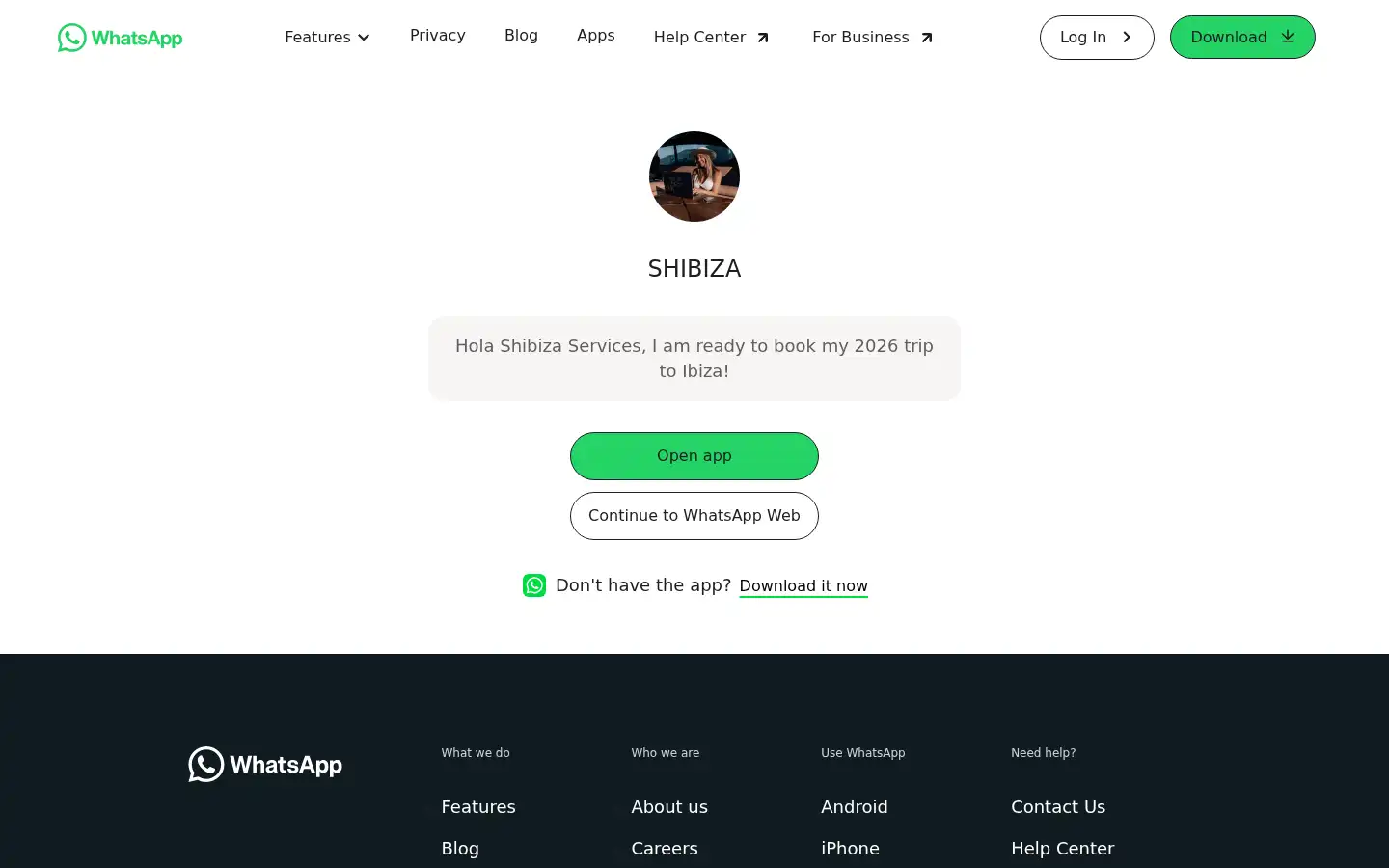 Screenshot of shibizaservices.com