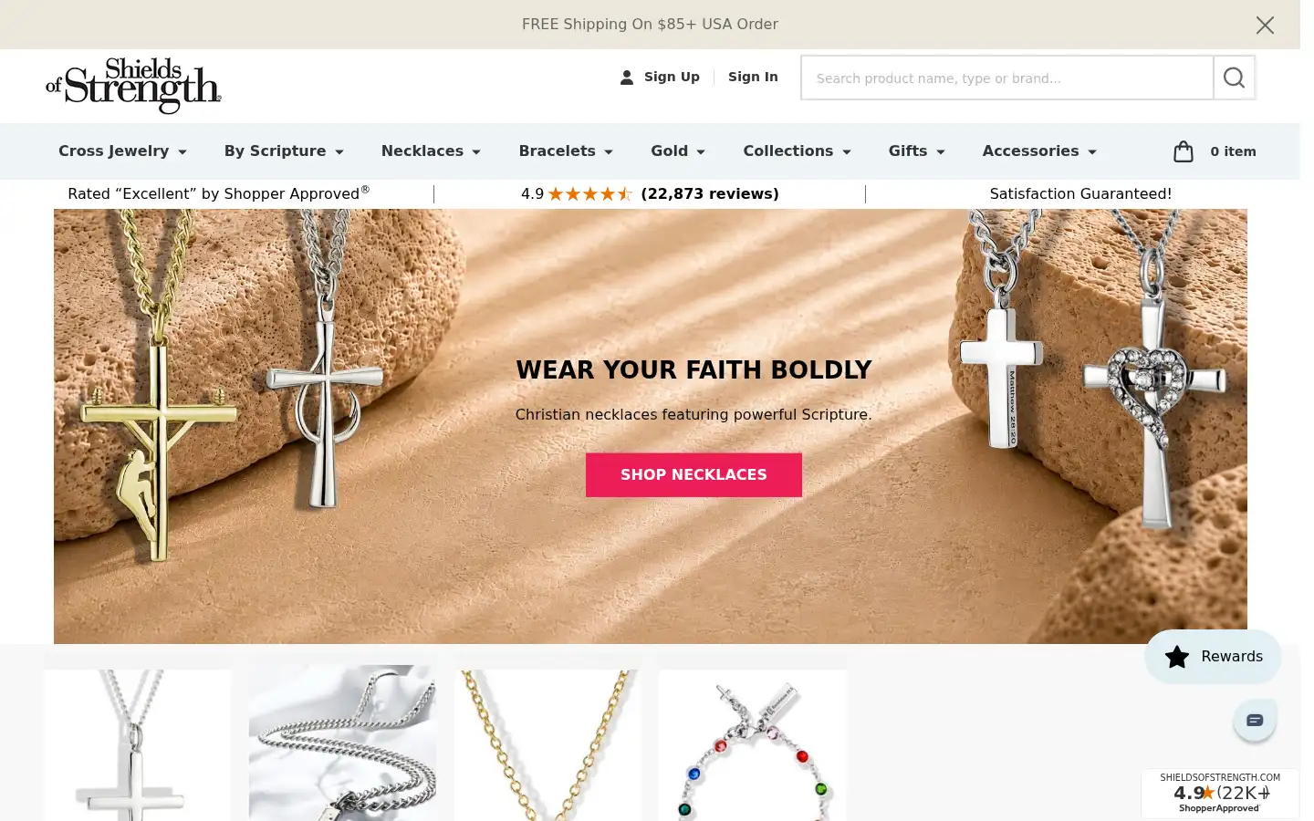 Screenshot of shieldsofstrength.com