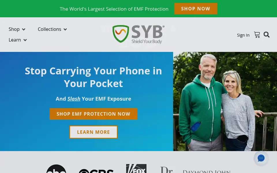 Screenshot of shieldyourbody.com