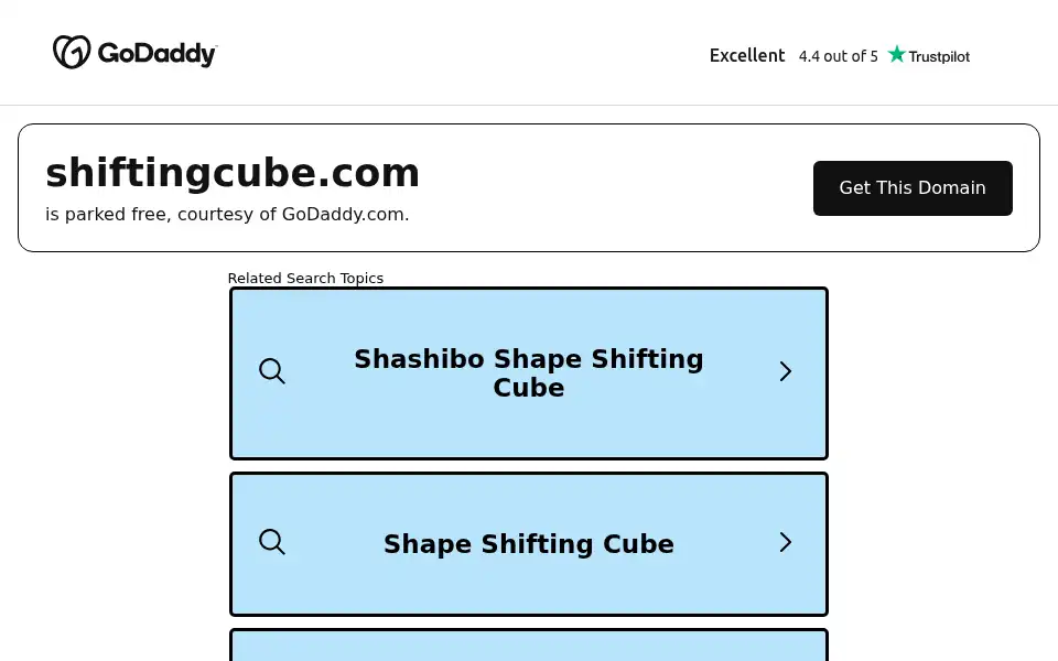Screenshot of shiftingcube.com