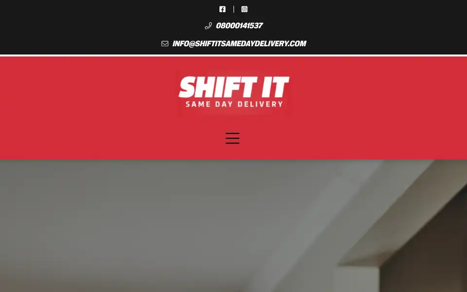 Screenshot of shiftitsamedaydelivery.co.uk