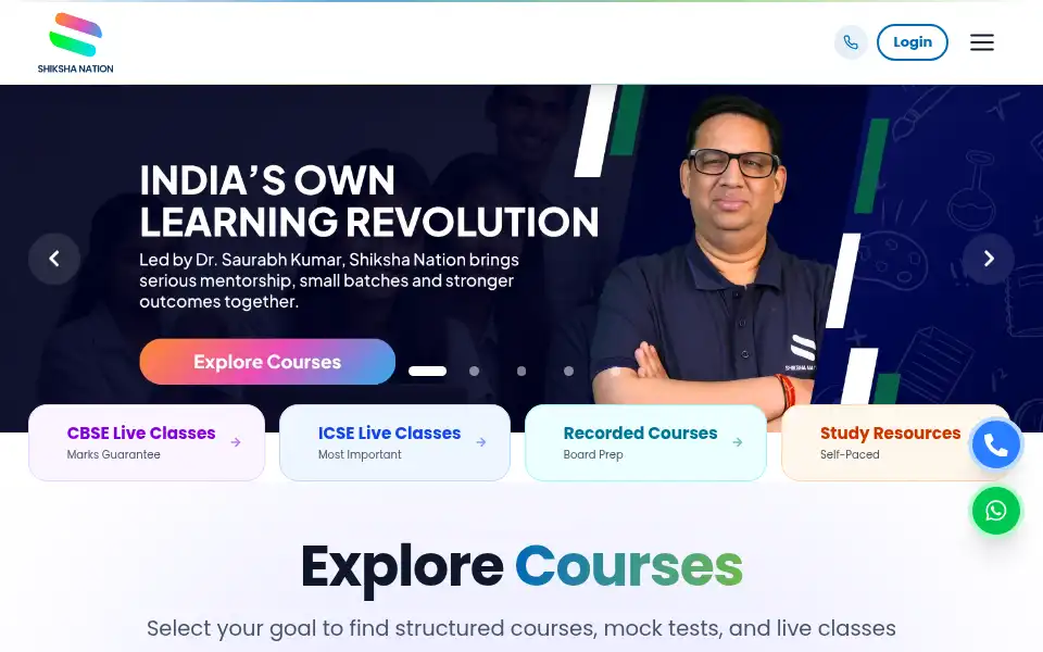 Screenshot of shikshanation.com