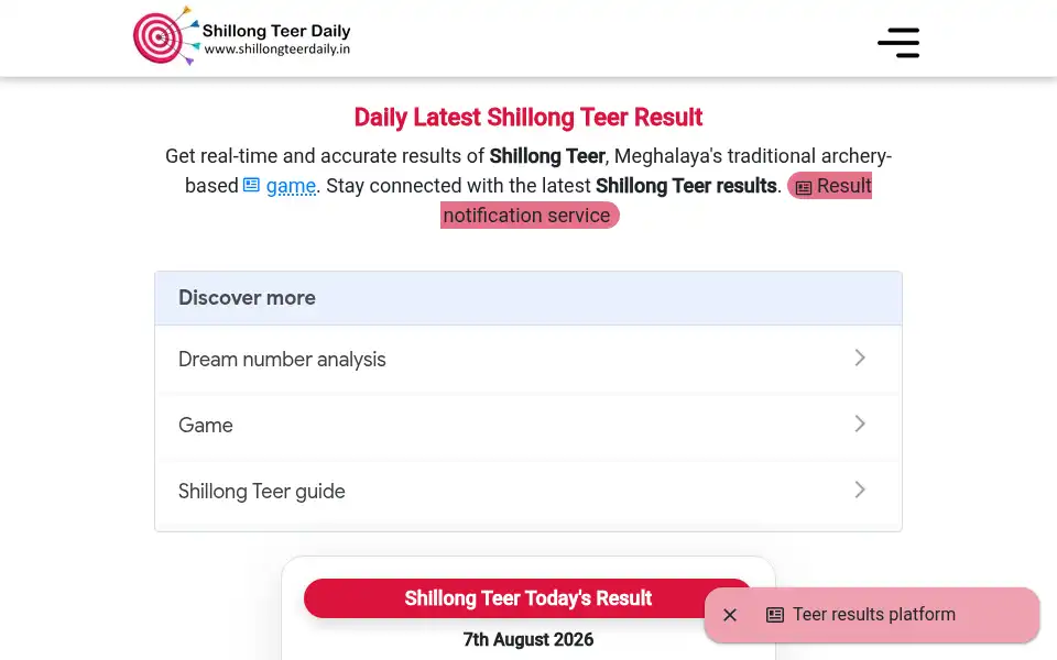 Screenshot of shillongteerdaily.in