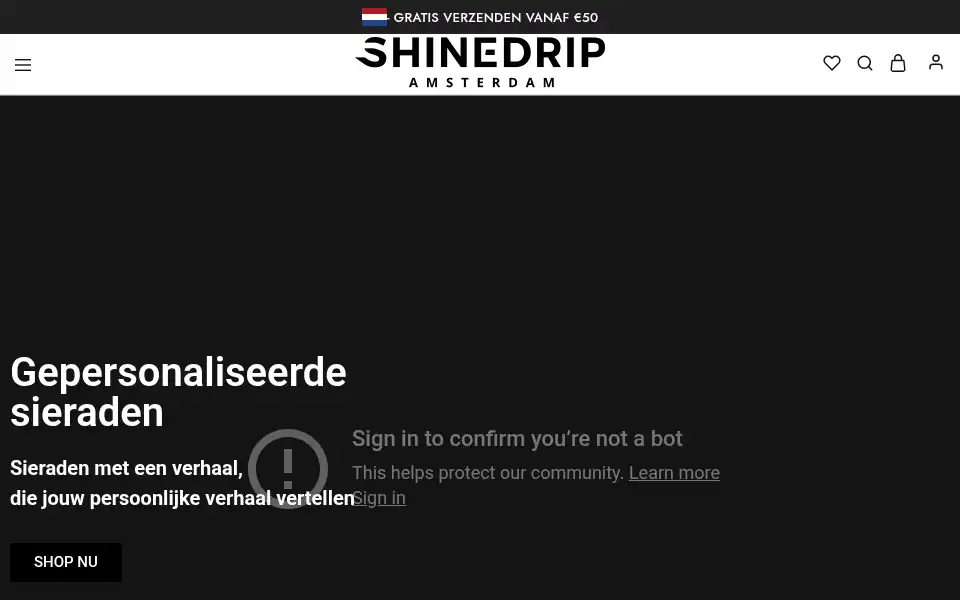 Screenshot of shinedrip.nl