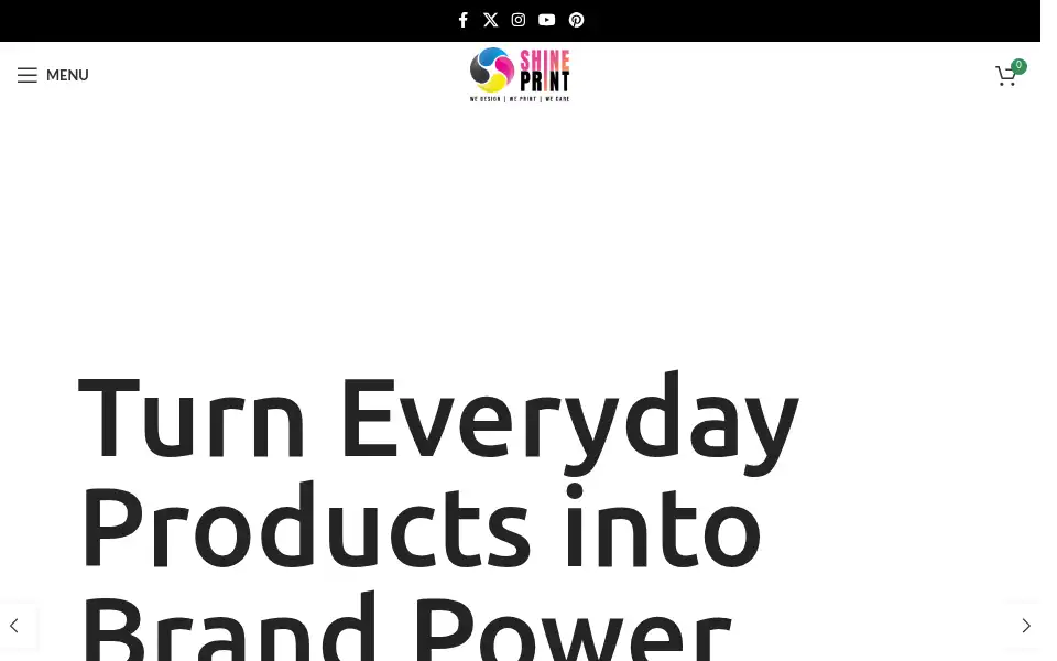 Screenshot of shineprint.co.uk