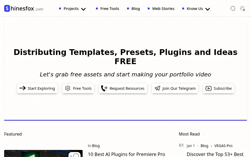 Screenshot of shinesfox.com