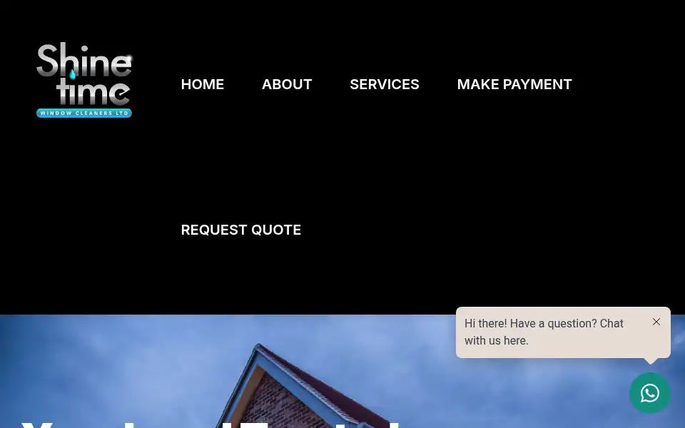 Screenshot of shinetimewindowcleaners.co.uk