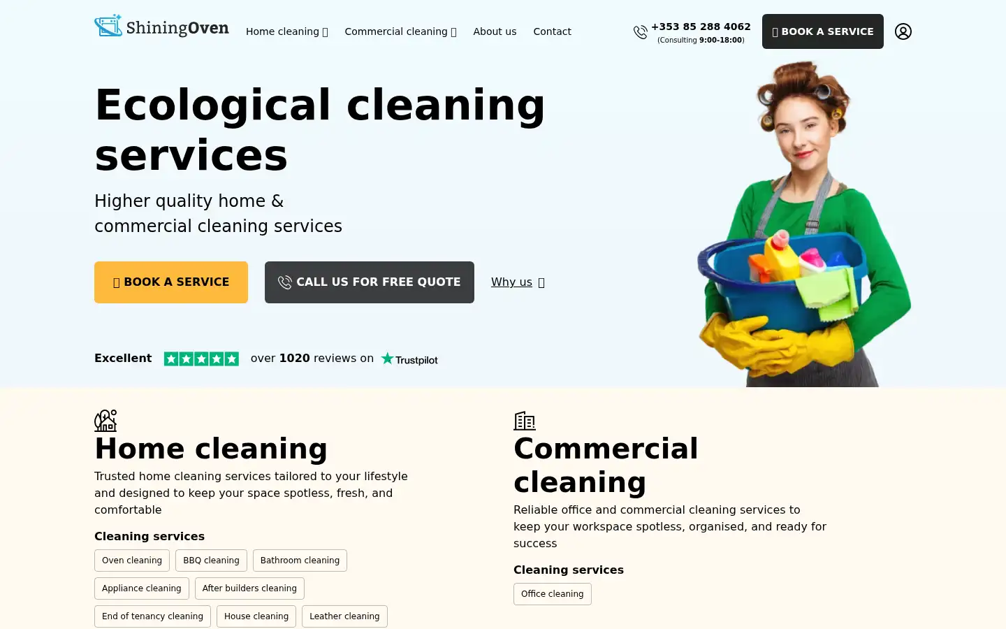 Screenshot of shiningoven.ie